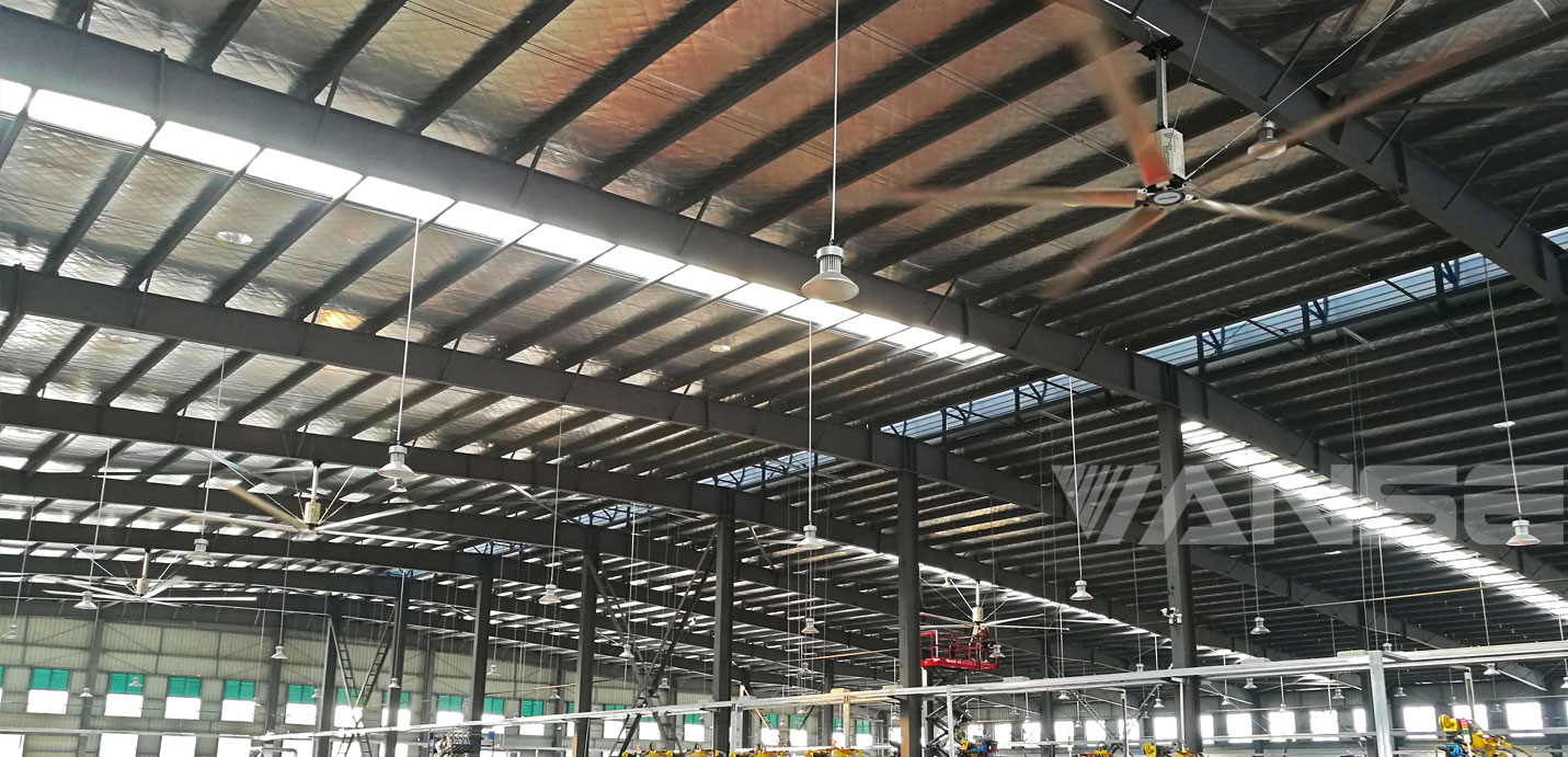 汽配廠半開放車間工業大風扇降溫