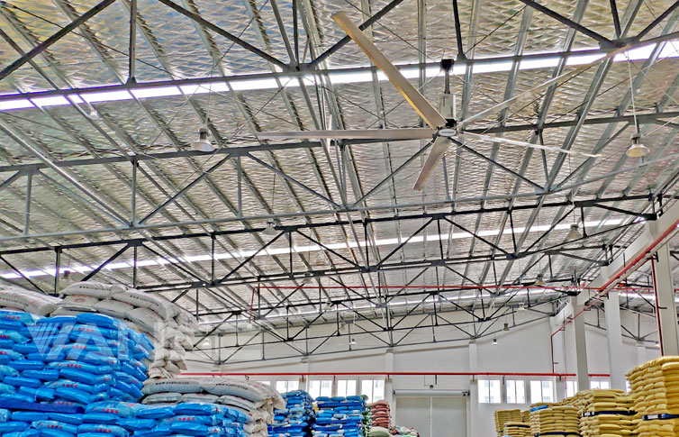 安徽毫州中草藥材倉庫工業大吊扇除濕